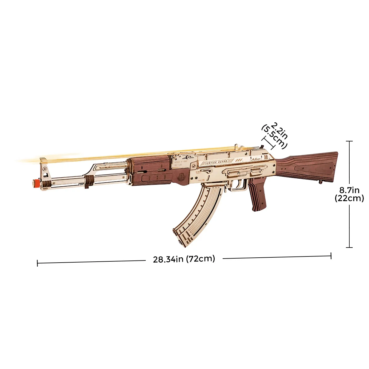 ROKR AK-47 Assault Rifle Toy Gun 3D Wooden Puzzle LQ901 - Image 14