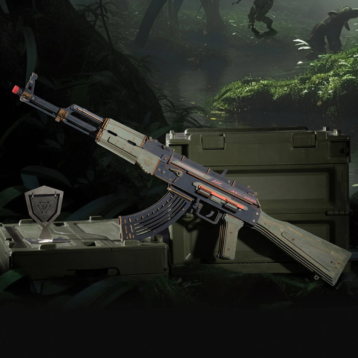 ROKR AK-47 Assault Rifle Toy Gun 3D Wooden Puzzle LQ901 - Image 16