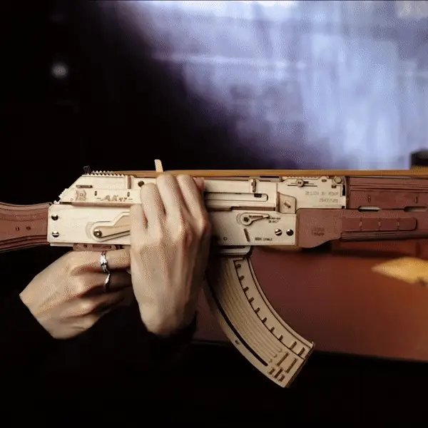 ROKR AK-47 Assault Rifle Toy Gun 3D Wooden Puzzle LQ901 - Image 2