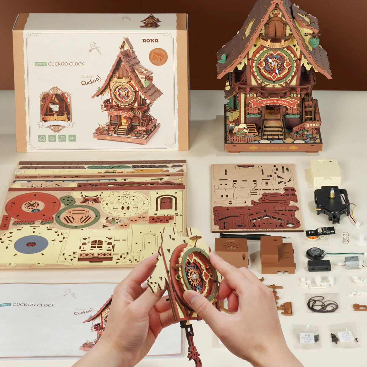 ROKR Cuckoo Clock Mechanical 3D Wooden Puzzle - Image 7