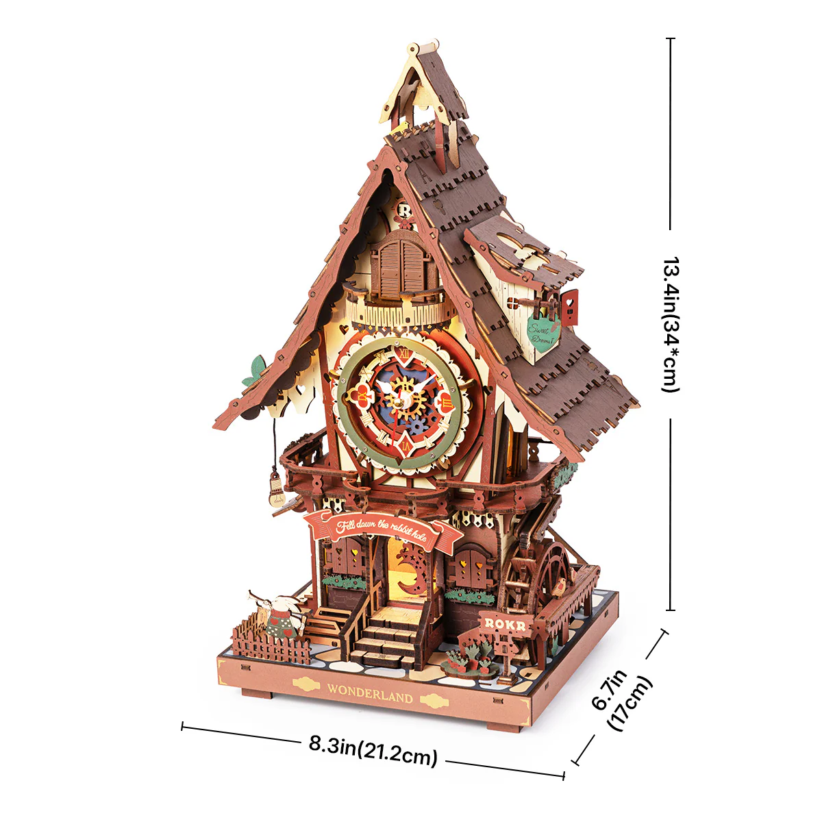 ROKR Cuckoo Clock Mechanical 3D Wooden Puzzle - Image 8