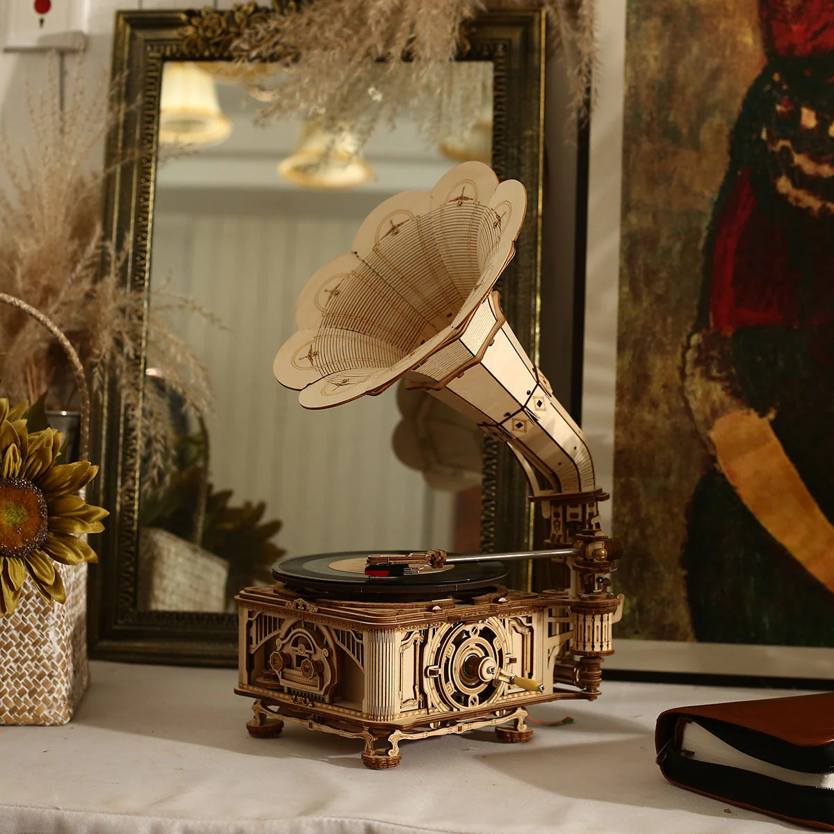 ROKR DIY Crank Classic Gramophone LKB01 (Hand Rotating) - Image 3