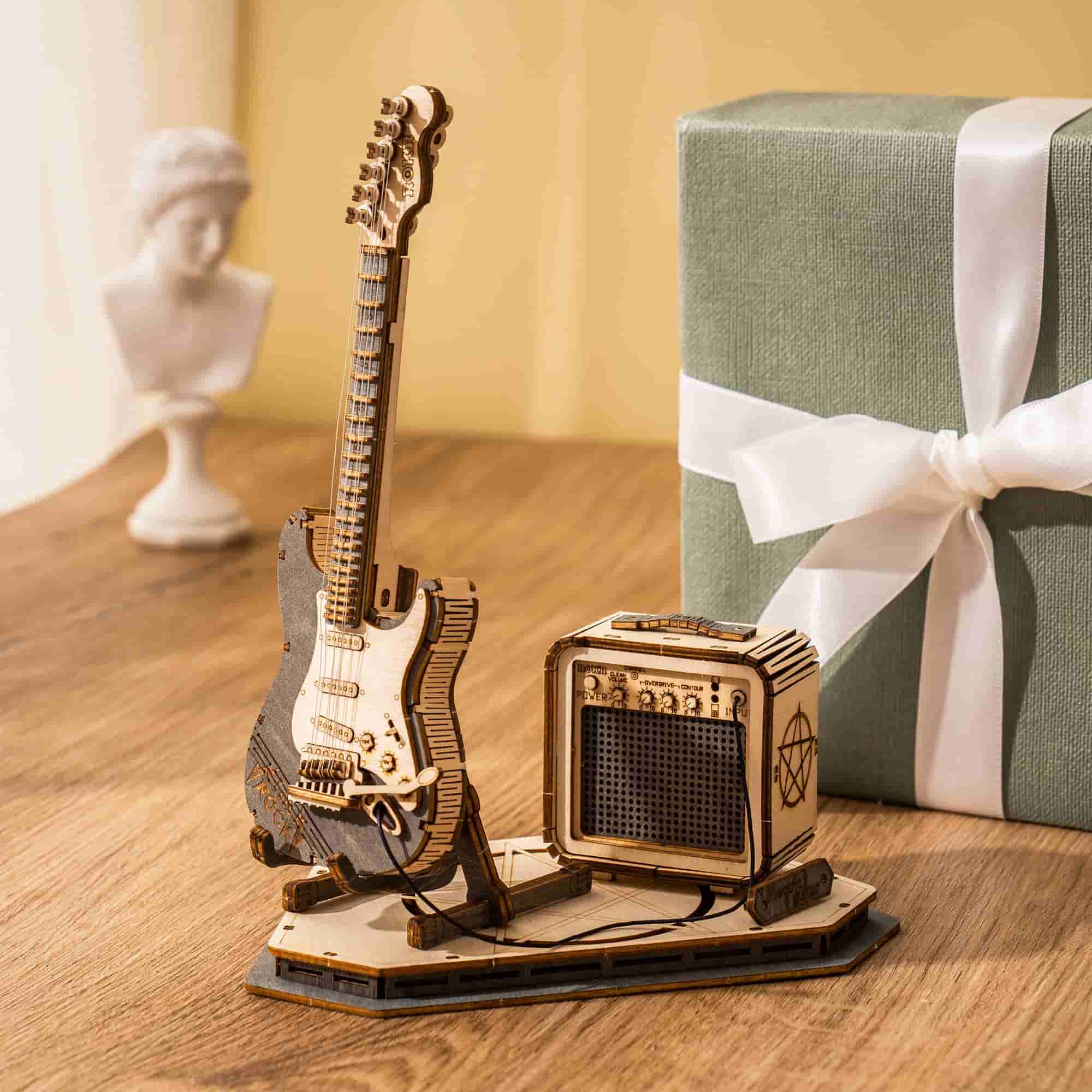 ROKR Electric Guitar Model 3D Wooden Puzzle TG605K - Image 3