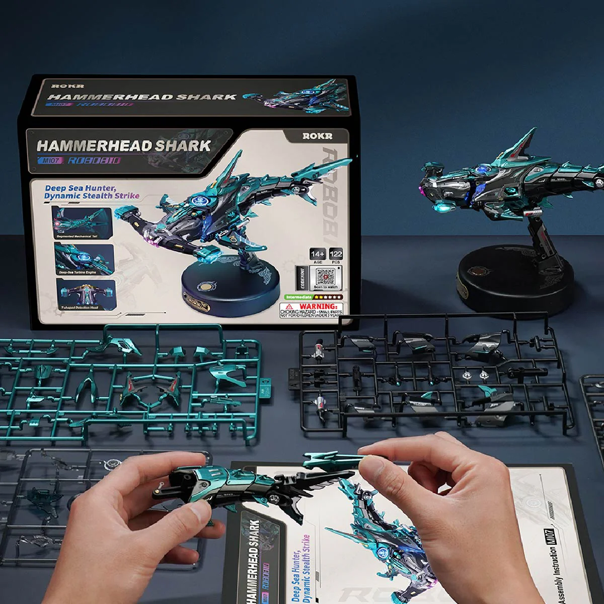 ROKR Hammerhead Shark DIY Model 3D Puzzle MI07 - Image 6