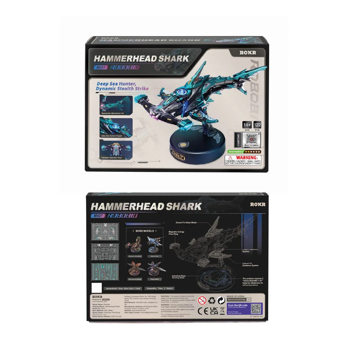 ROKR Hammerhead Shark DIY Model 3D Puzzle MI07 - Image 8