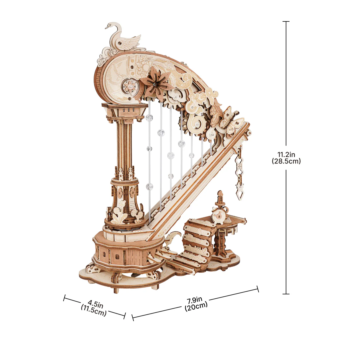 ROKR Magic Harp Music Box Wooden 3D Puzzle AMK71 - Image 8