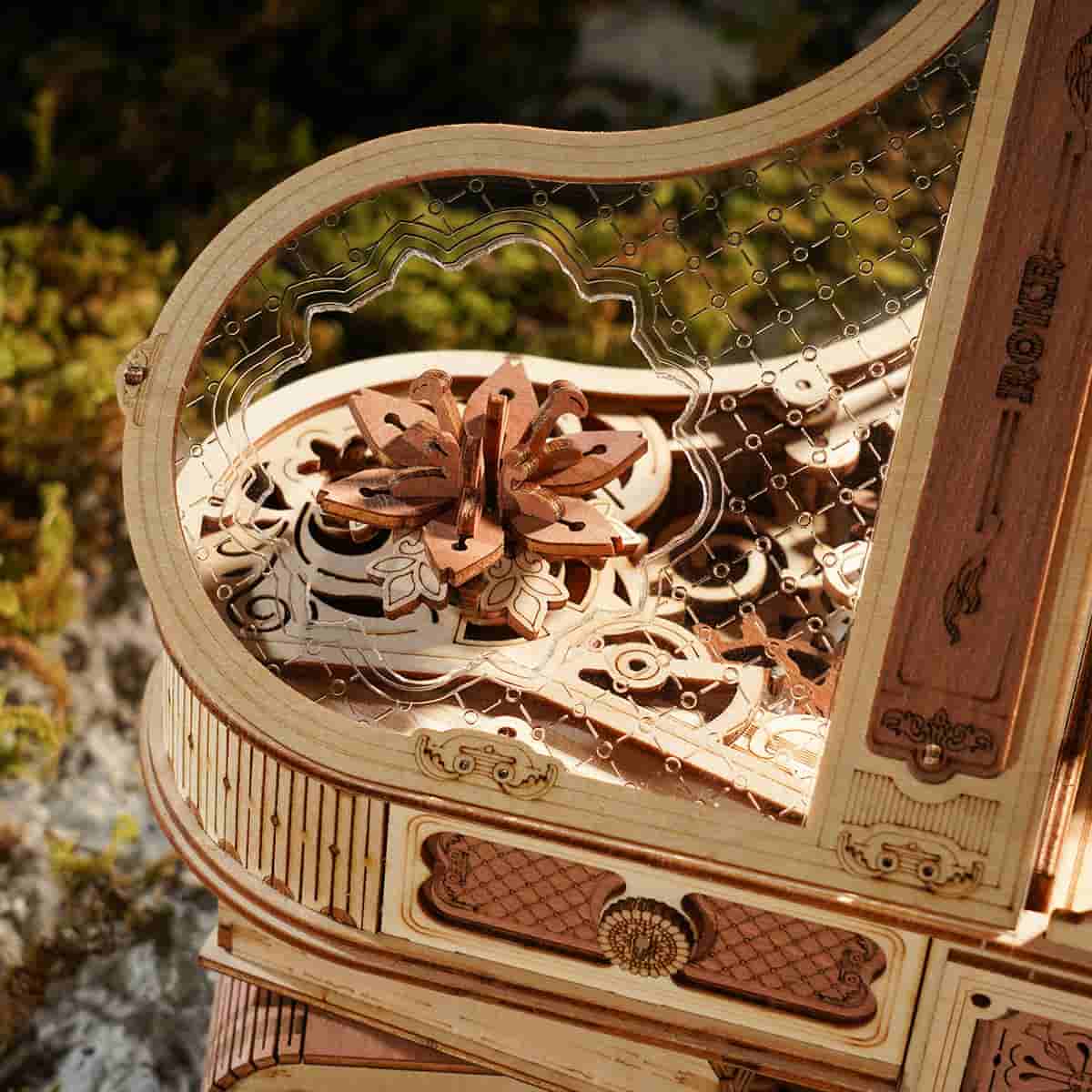 ROKR Magic Piano Mechanical Music Box 3D Wooden Puzzle AMK81 - Image 3