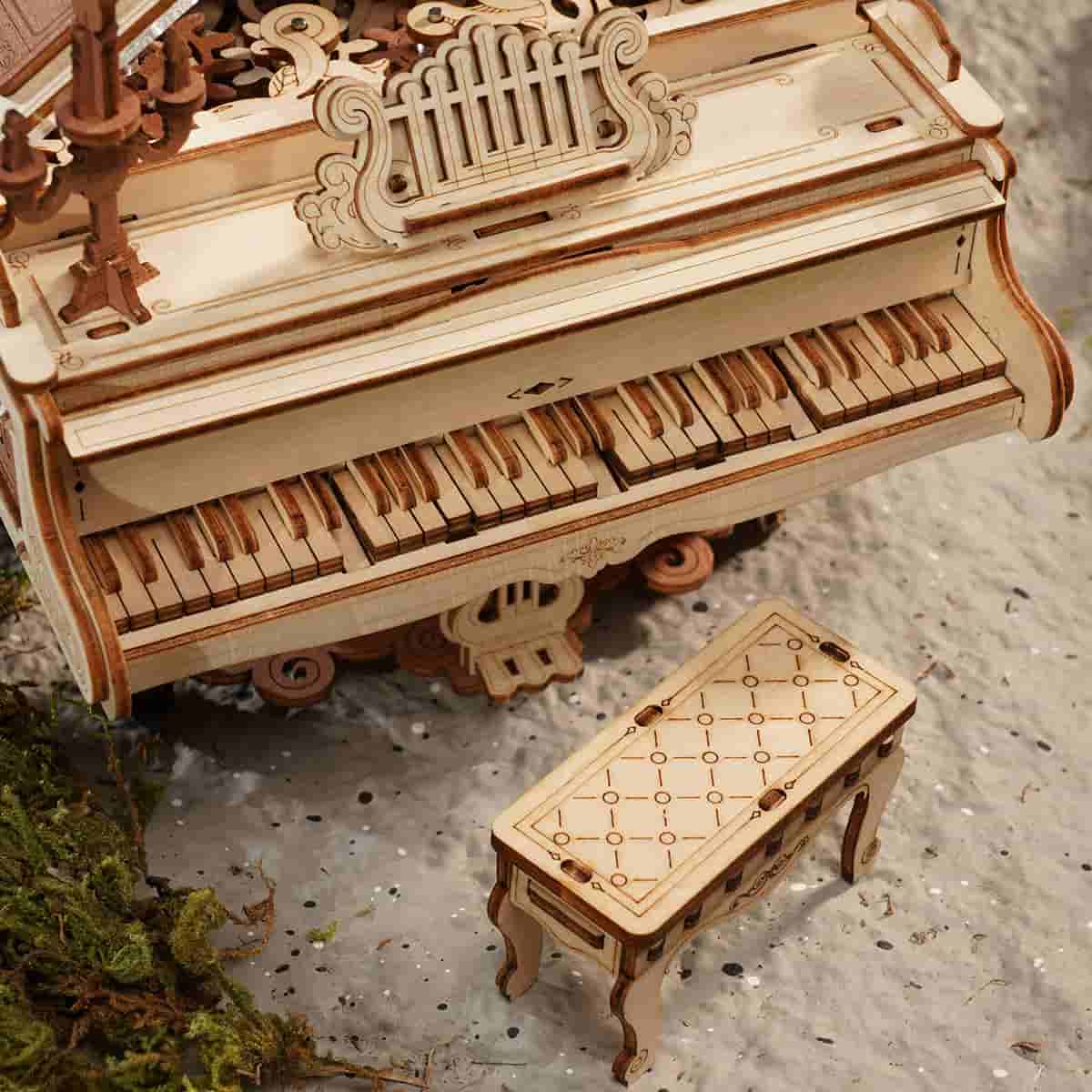 ROKR Magic Piano Mechanical Music Box 3D Wooden Puzzle AMK81 - Image 6