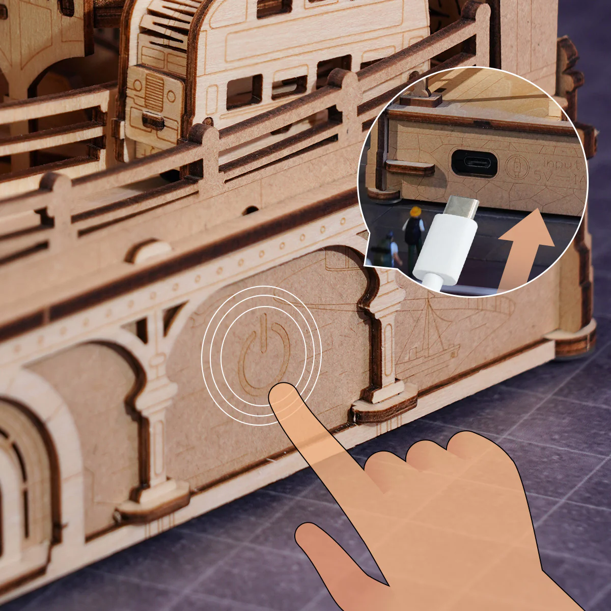 ROKR Marble Travel • London Marble Run Wooden 3D Puzzle EGB01 - Image 4