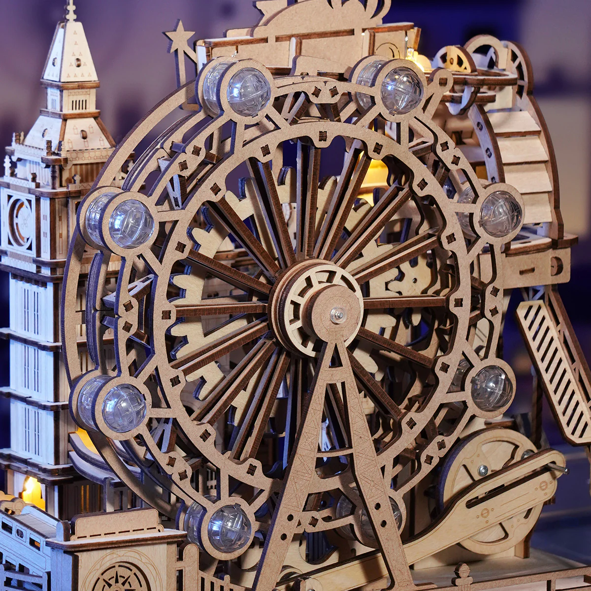 ROKR Marble Travel • London Marble Run Wooden 3D Puzzle EGB01 - Image 5