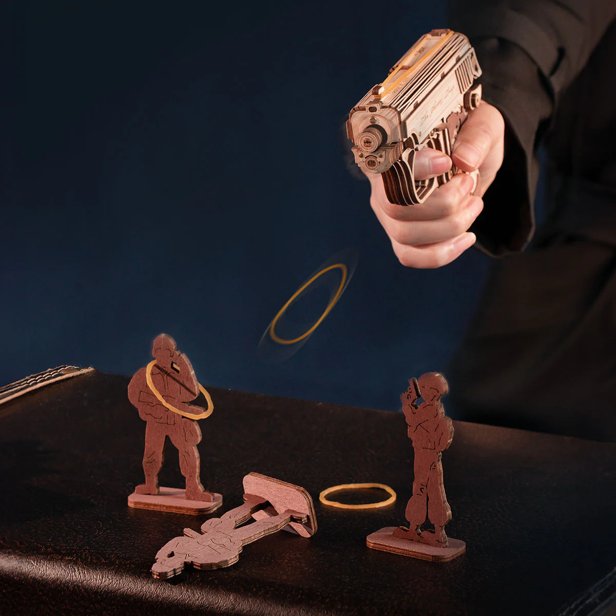 ROKR Mini Gun Wooden 3D Puzzle Toy Gun LQ502 - Image 3