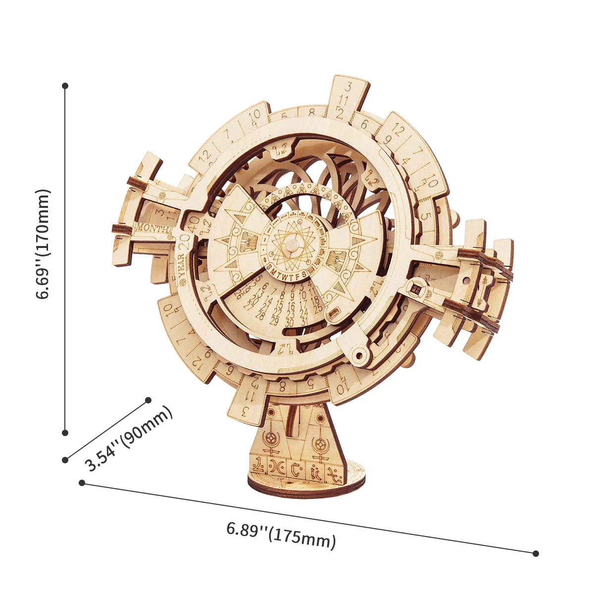ROKR Perpetual Calendar 3D Wooden Puzzle LK201 - Image 5