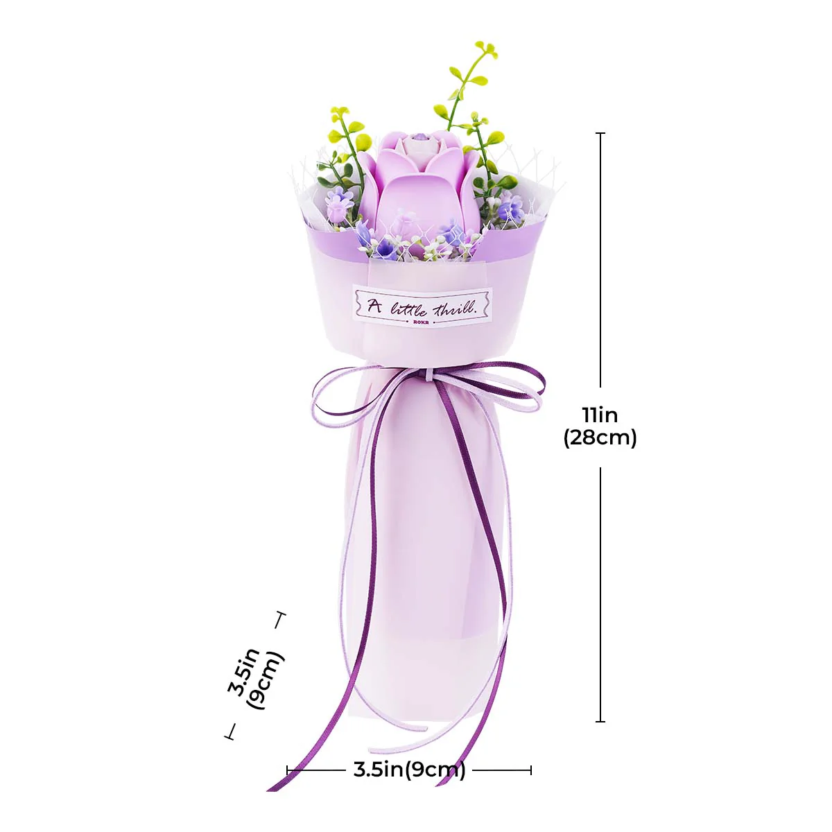 ROKR Purple Rose DIY Bouquet 3D Puzzle AF021 - Image 6