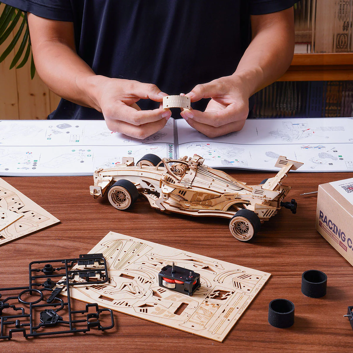 ROKR Racing Car 3D Wooden Puzzle LK505 - Image 3
