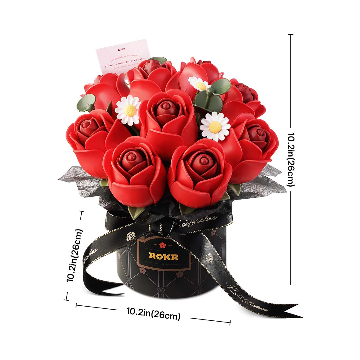 ROKR Red Rose Bouquet DIY 3D Puzzle AF02J - Image 8