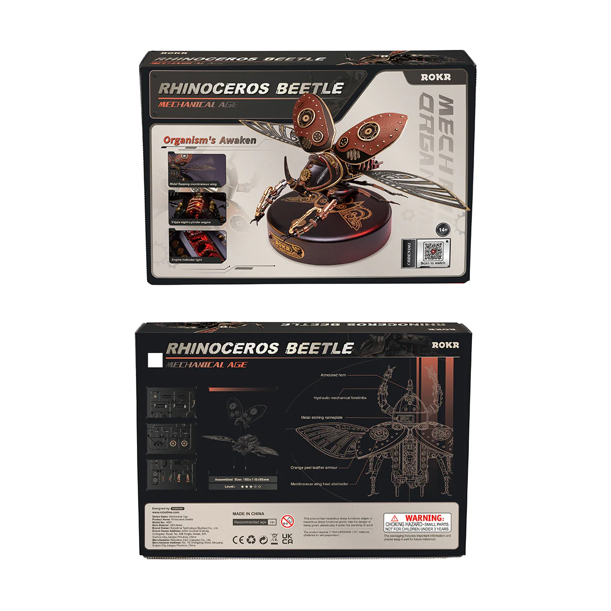 ROKR Rhinoceros Beetle Model DIY 3D Puzzle MI01 - Image 7