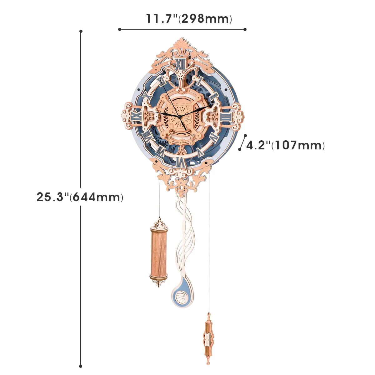 ROKR Romantic Note Wall Clock 3D Wooden Puzzle LC701 - Image 7
