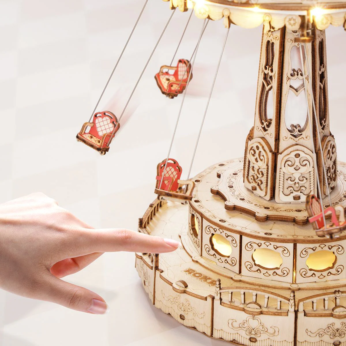 ROKR Swing Ride DIY Music Box 3D Wooden Puzzle EA02 - Image 3