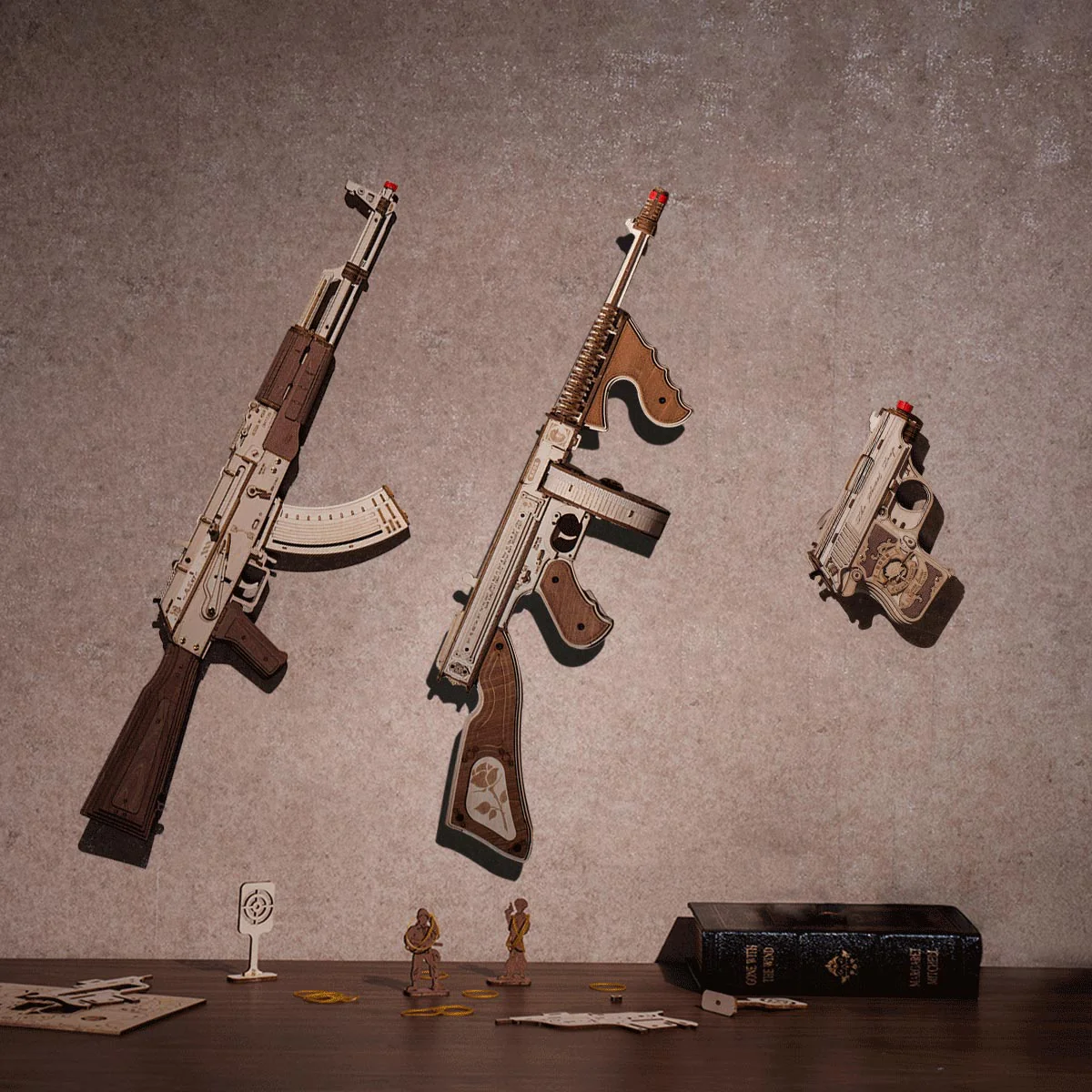ROKR Thompson Submachine Toy Gun 3D Wooden Puzzle LQB01 - Image 12