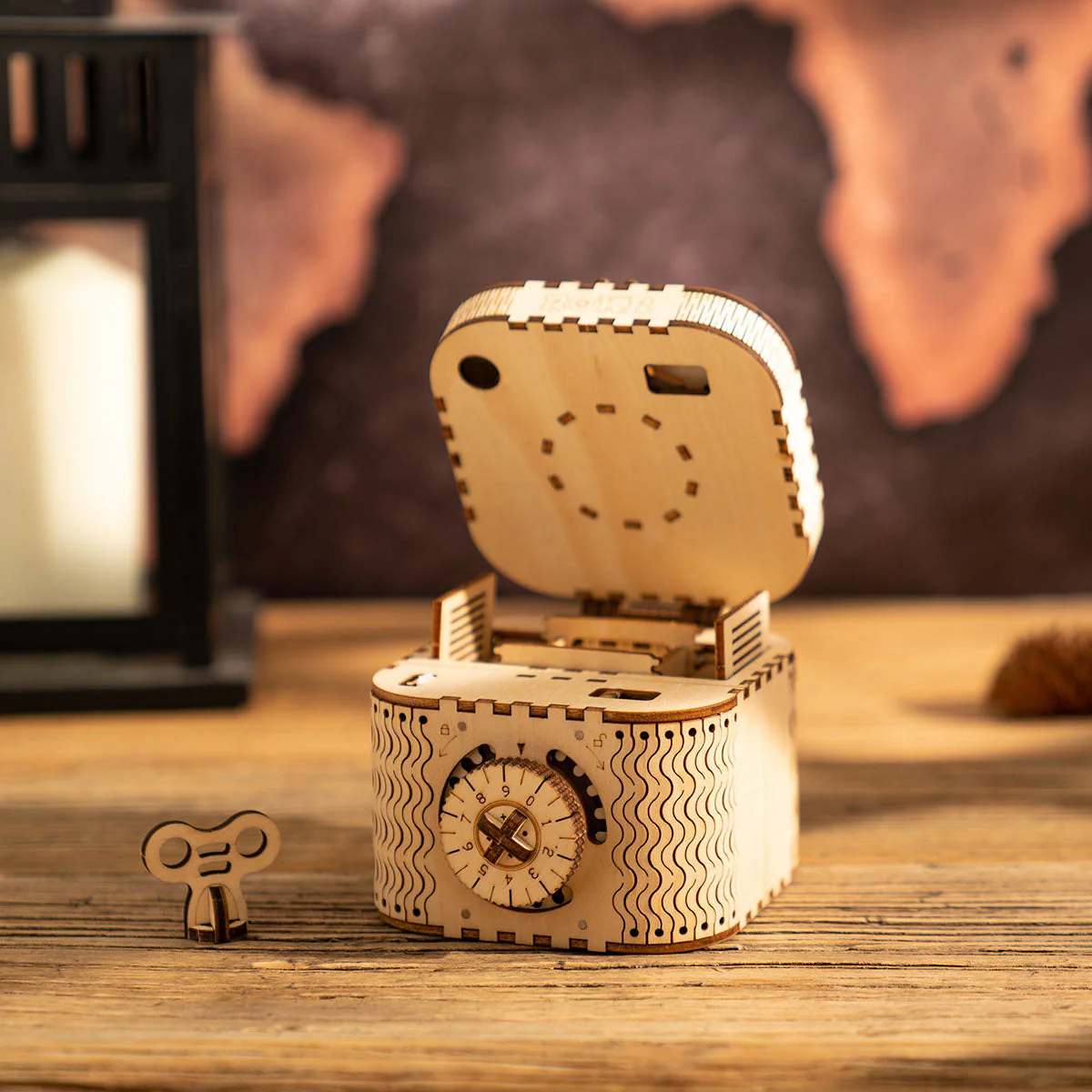 ROKR Treasure Box Mechanical Gears 3D Wooden Puzzle LK502 - Image 2