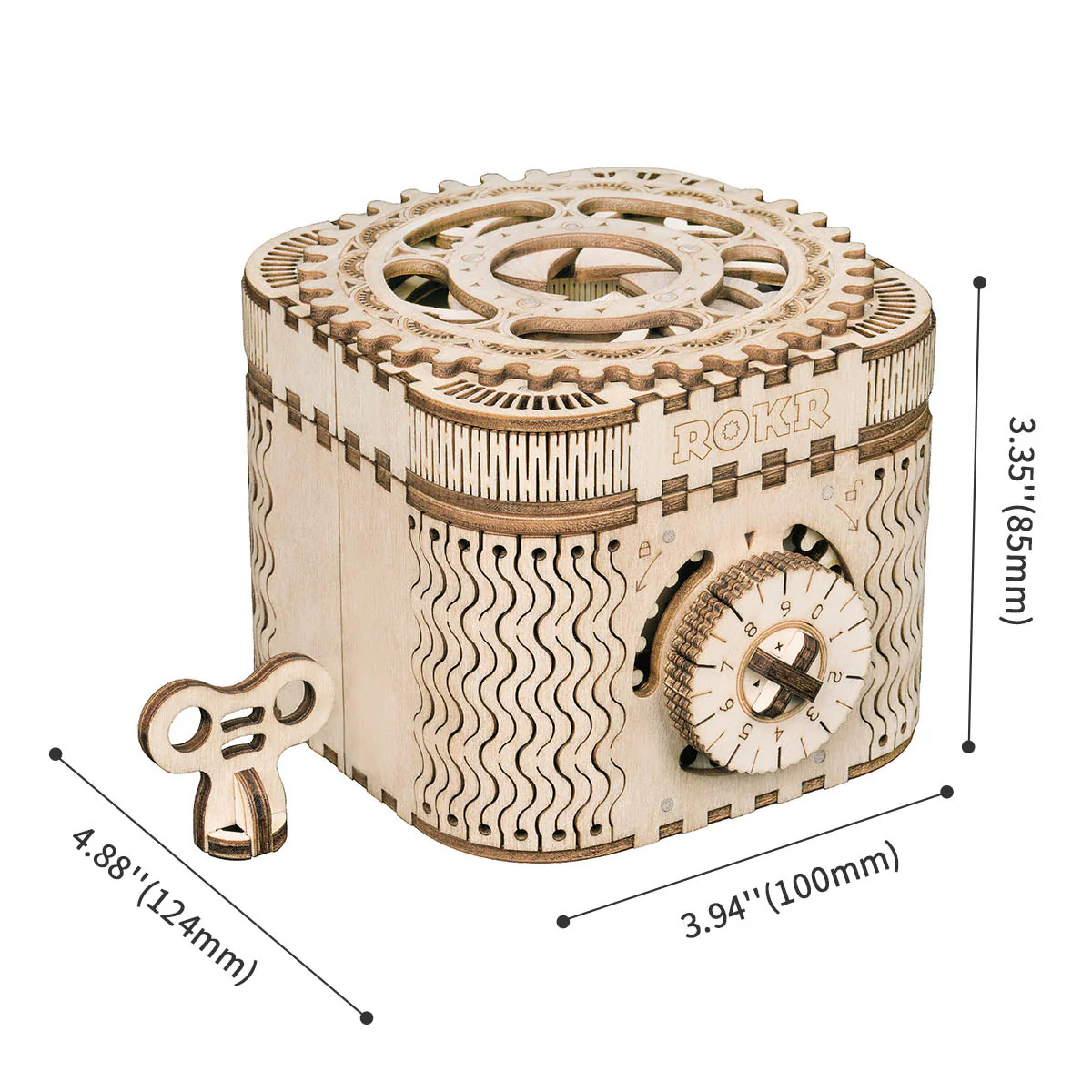 ROKR Treasure Box Mechanical Gears 3D Wooden Puzzle LK502 - Image 4