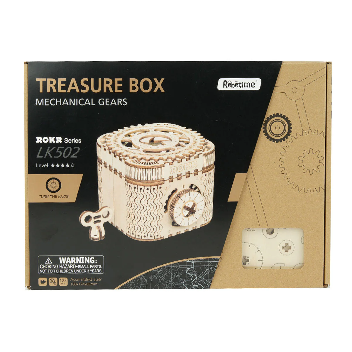 ROKR Treasure Box Mechanical Gears 3D Wooden Puzzle LK502 - Image 5