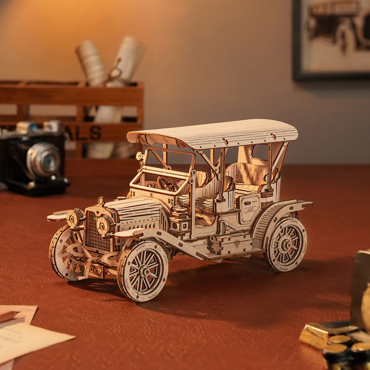 ROKR Vintage Car 3D Wooden Puzzle MC801 - Image 3