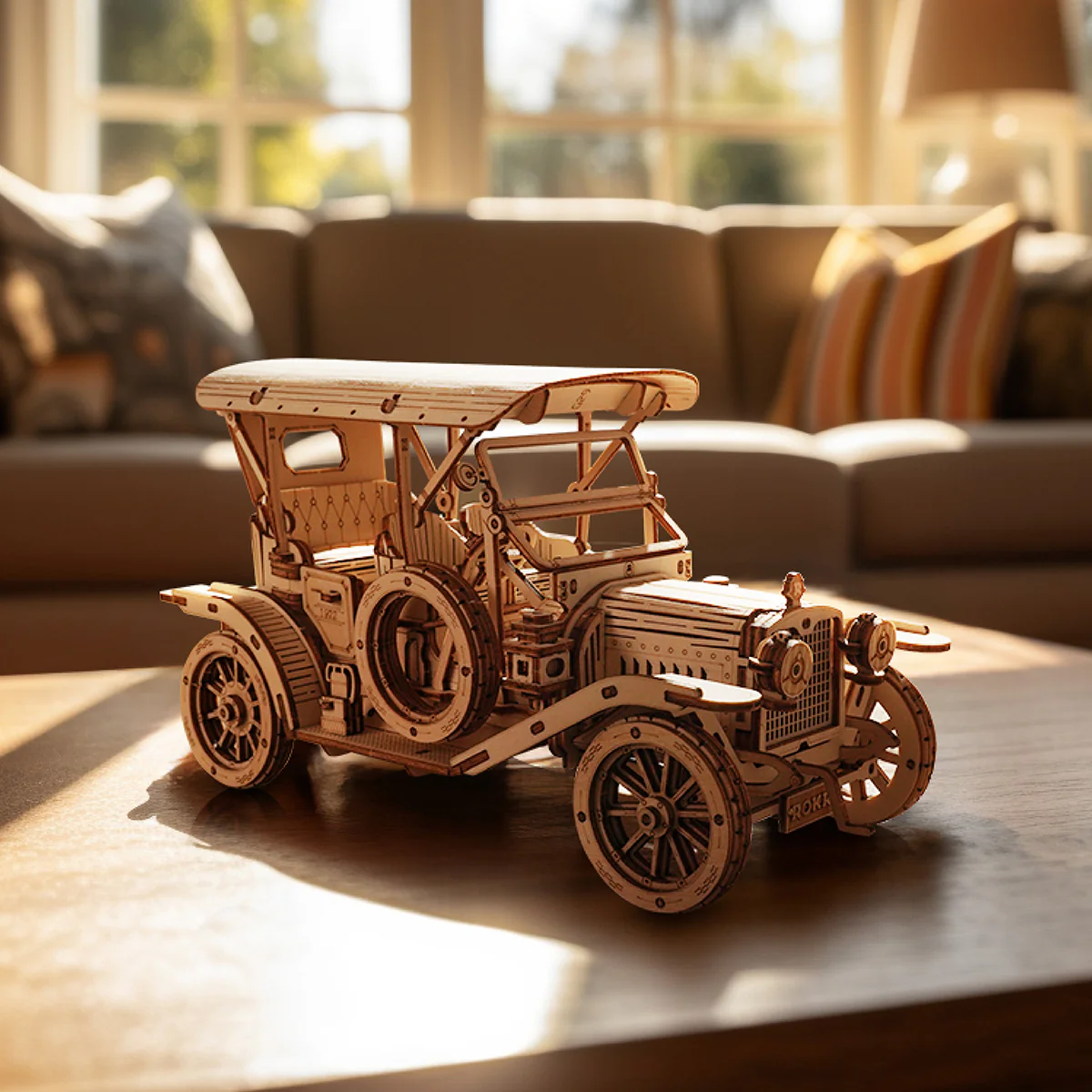 ROKR Vintage Car 3D Wooden Puzzle MC801 - Image 4