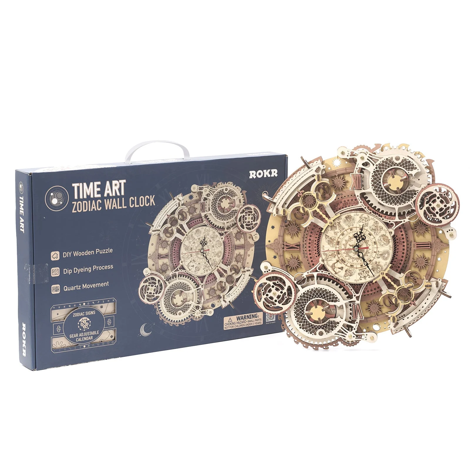 ROKR Zodiac Wall Clock Mechanical Time Art Engine LC601 - Image 7