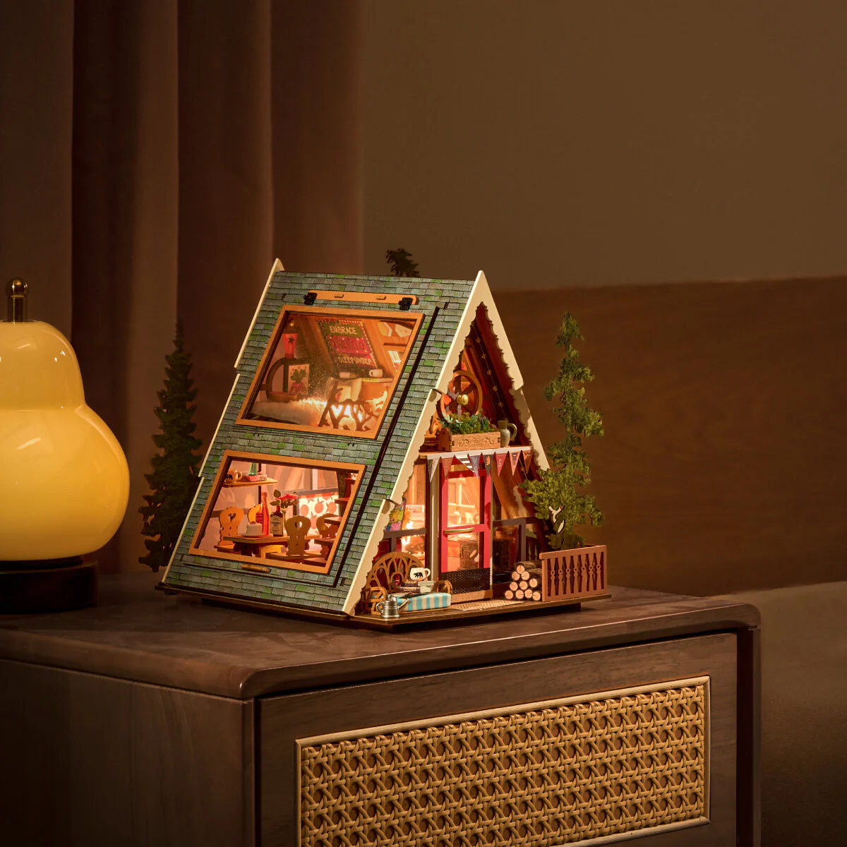 Rolife A-Frame Cabin DIY Miniature House DG181 - Image 3
