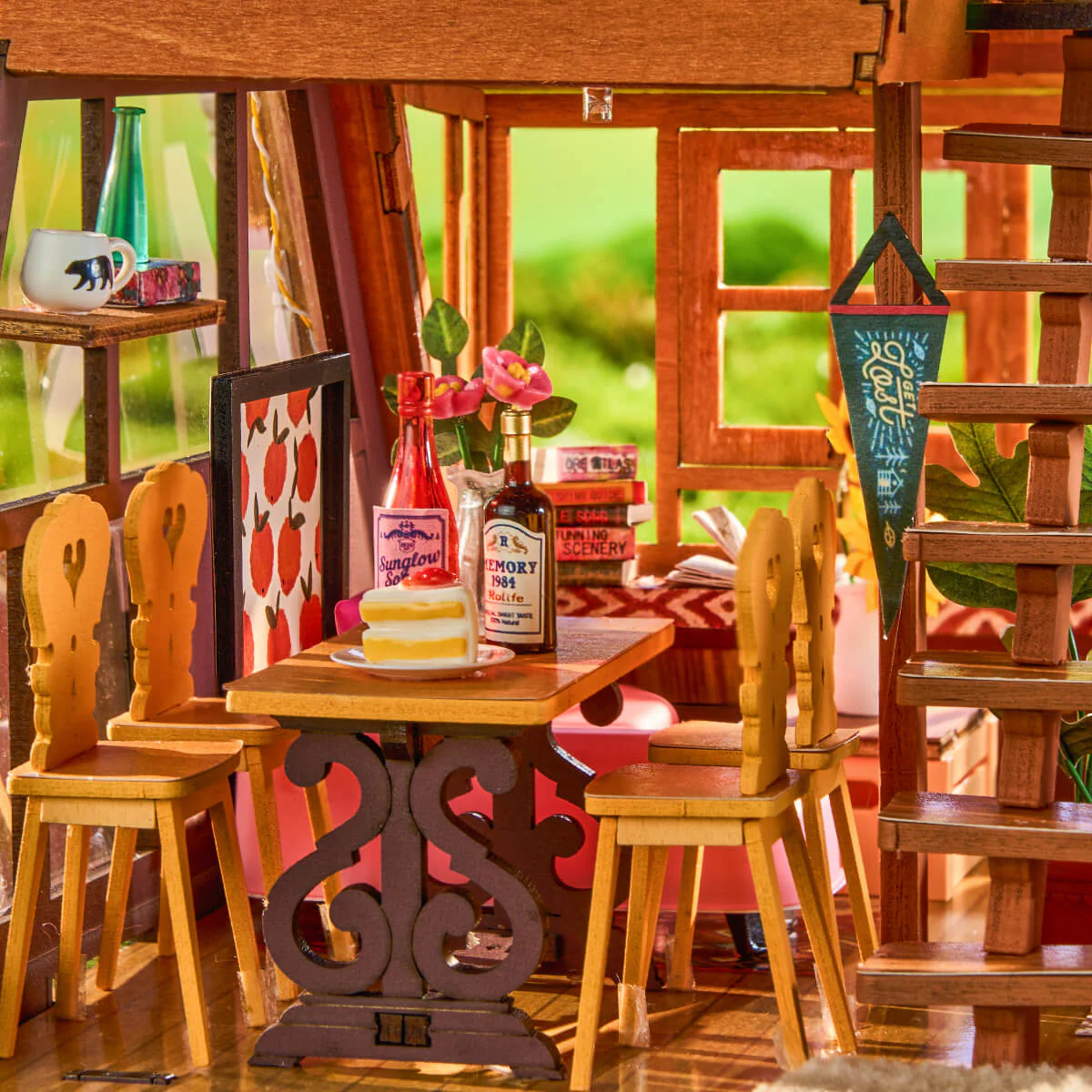 Rolife A-Frame Cabin DIY Miniature House DG181 - Image 4