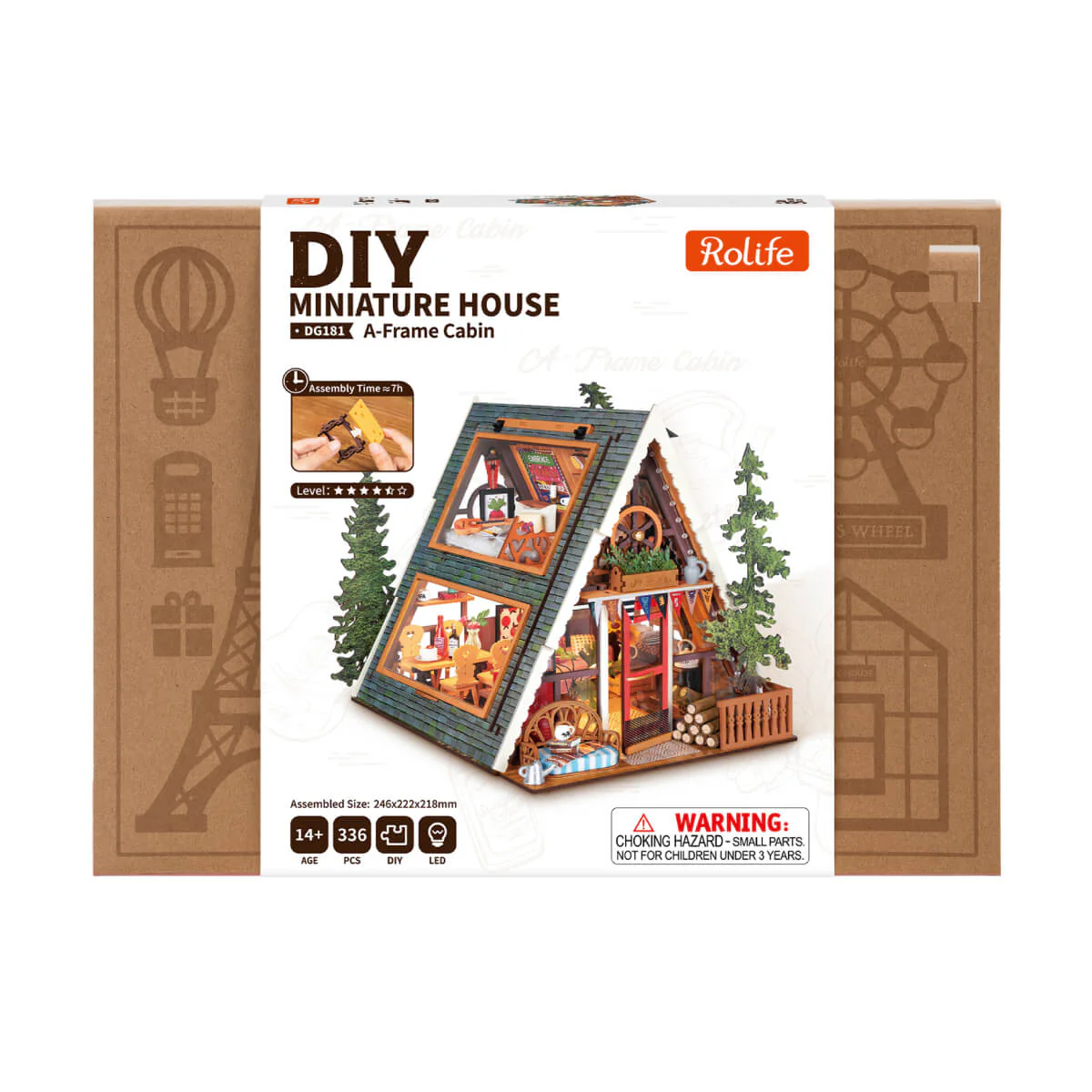 Rolife A-Frame Cabin DIY Miniature House DG181 - Image 7