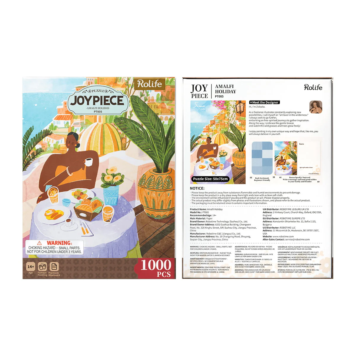 Rolife Amalfi Holiday 1000 Piece Jigsaw Puzzle PT005 - Image 6