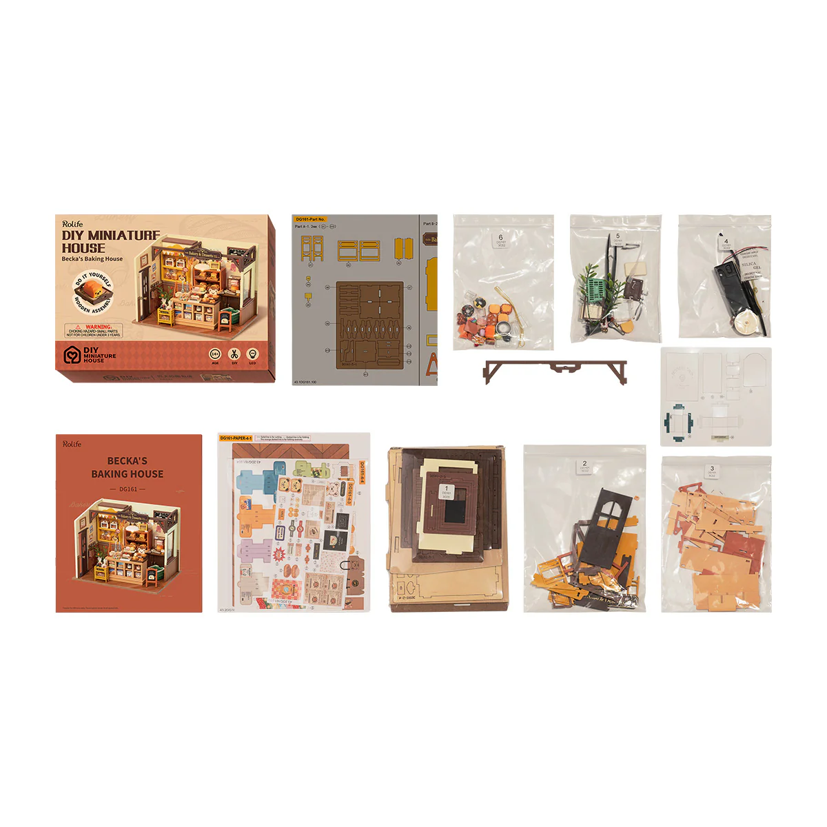 Rolife Becka's Baking House DIY Miniature House Kit DG161 - Image 7