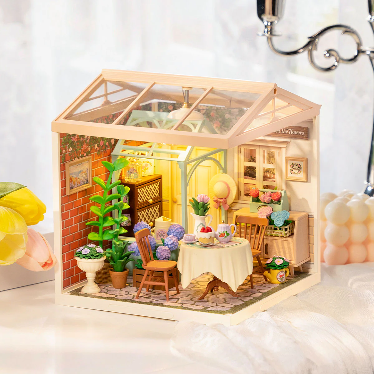 Rolife Blooming Tea Garden DIY Miniature House DW013B - Image 2