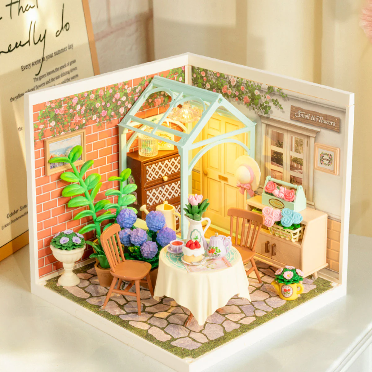 Rolife Blooming Tea Garden DIY Miniature House DW013B - Image 3