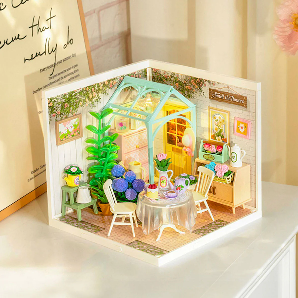 Rolife Blooming Tea Garden DIY Miniature House DW013B - Image 2