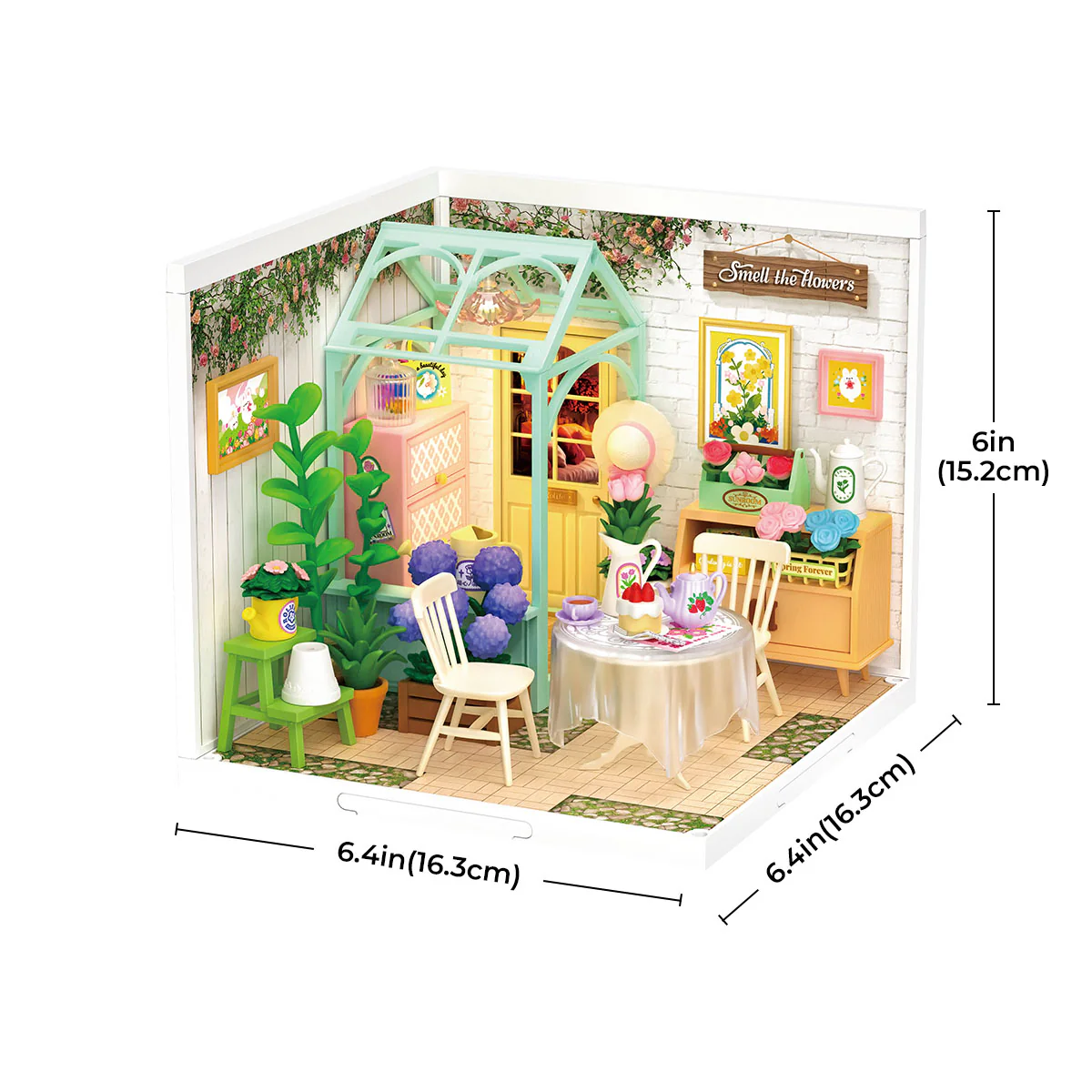 Rolife Blooming Tea Garden DIY Miniature House DW013B - Image 5
