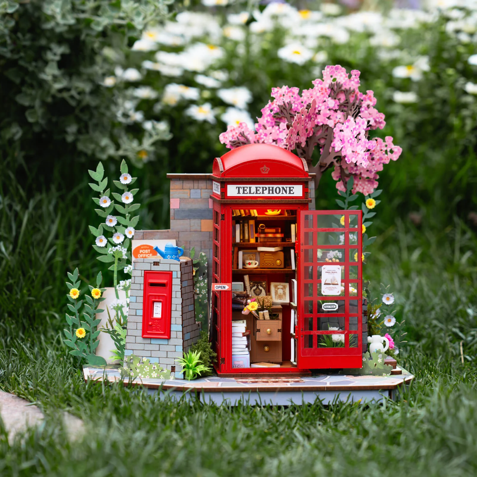Rolife Blossom Book Booth 3D Wooden Puzzle TGS05 - Image 2