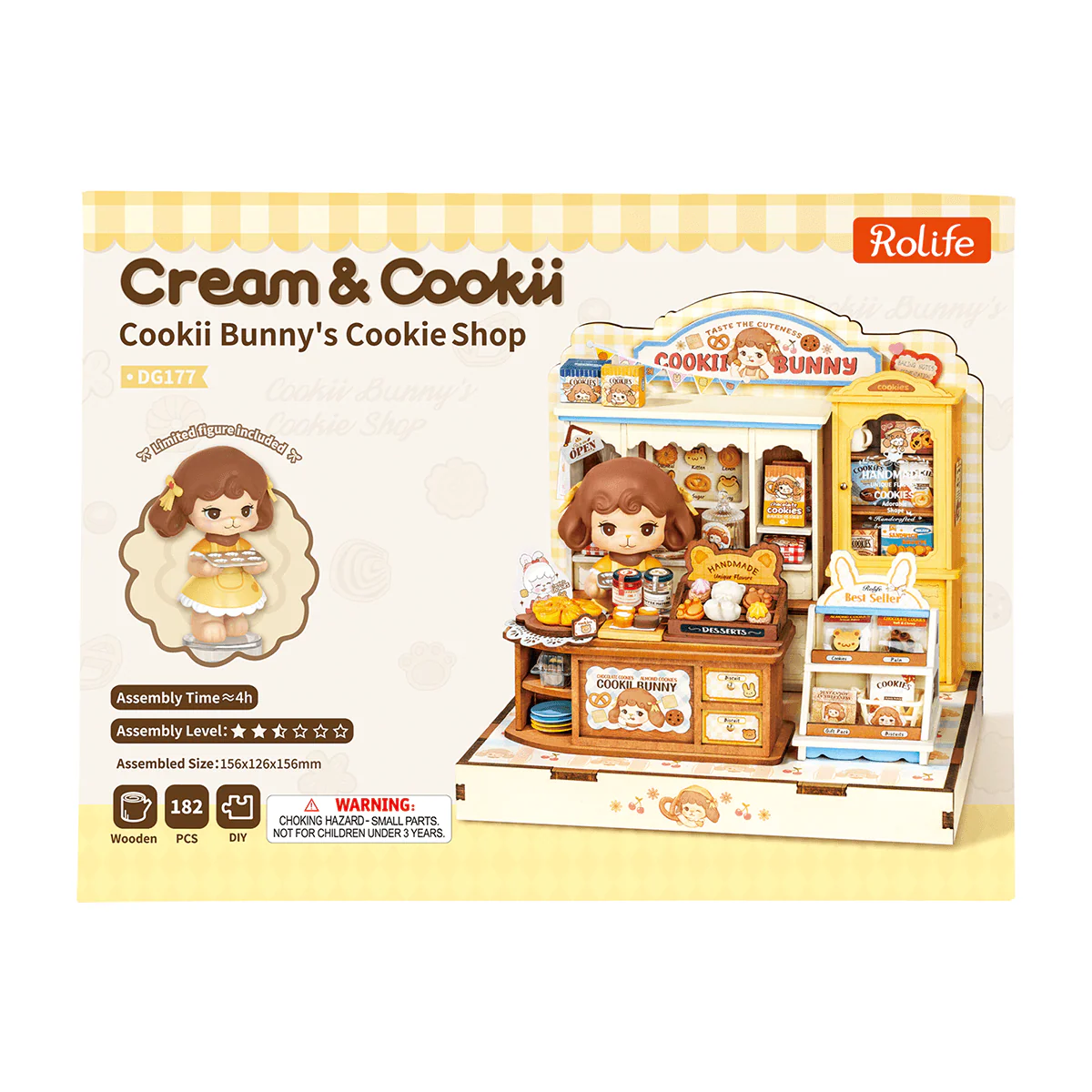 Rolife Cookii Bunny's Cookie Shop DIY Miniature House DG177 - Image 6