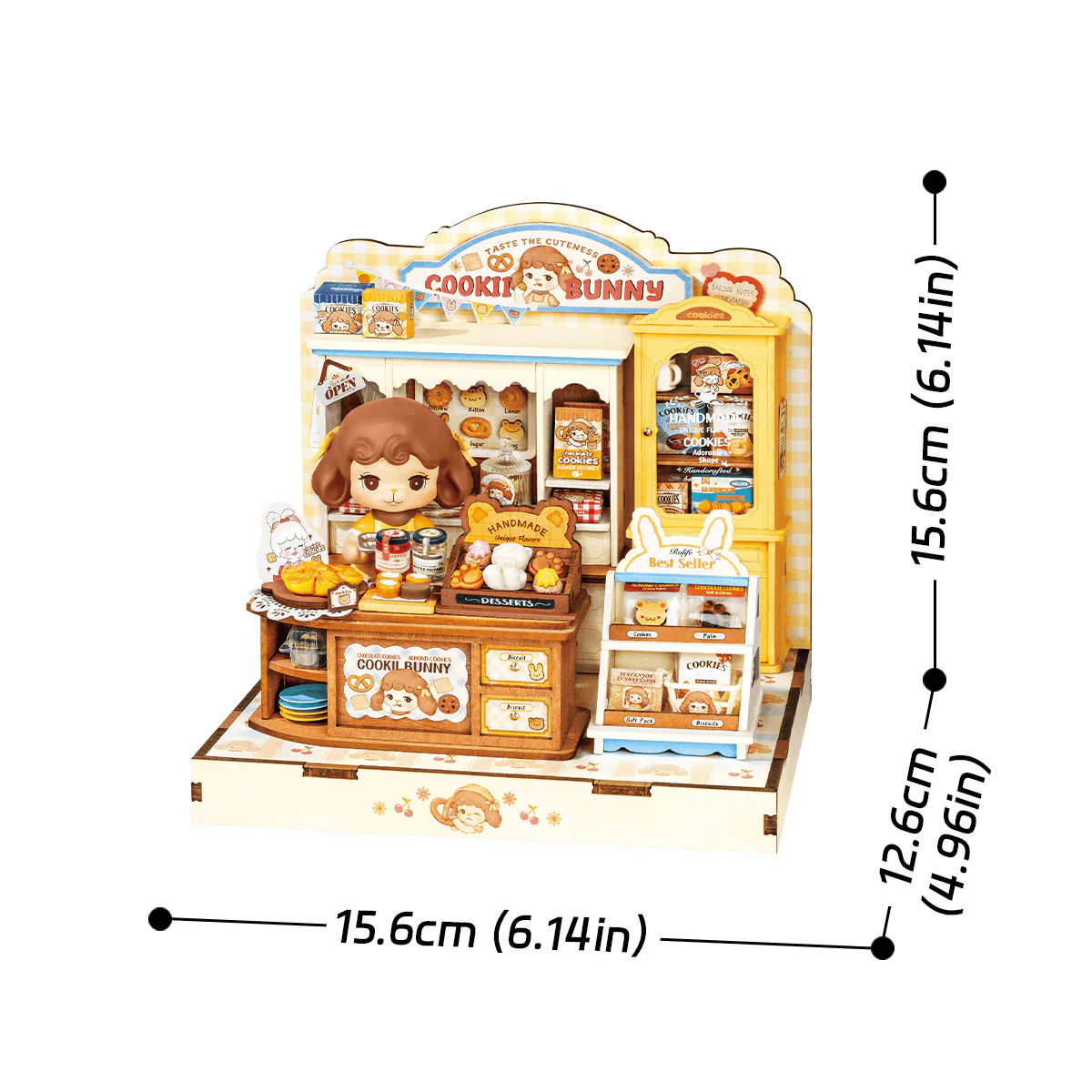 Rolife Cookii Bunny's Cookie Shop DIY Miniature House DG177 - Image 7