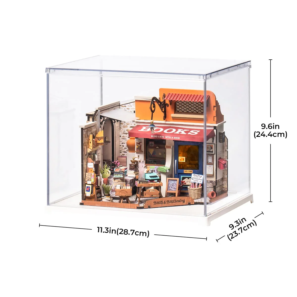 Rolife Corner Bookstore DG164 with Display Box DF03L - Image 4