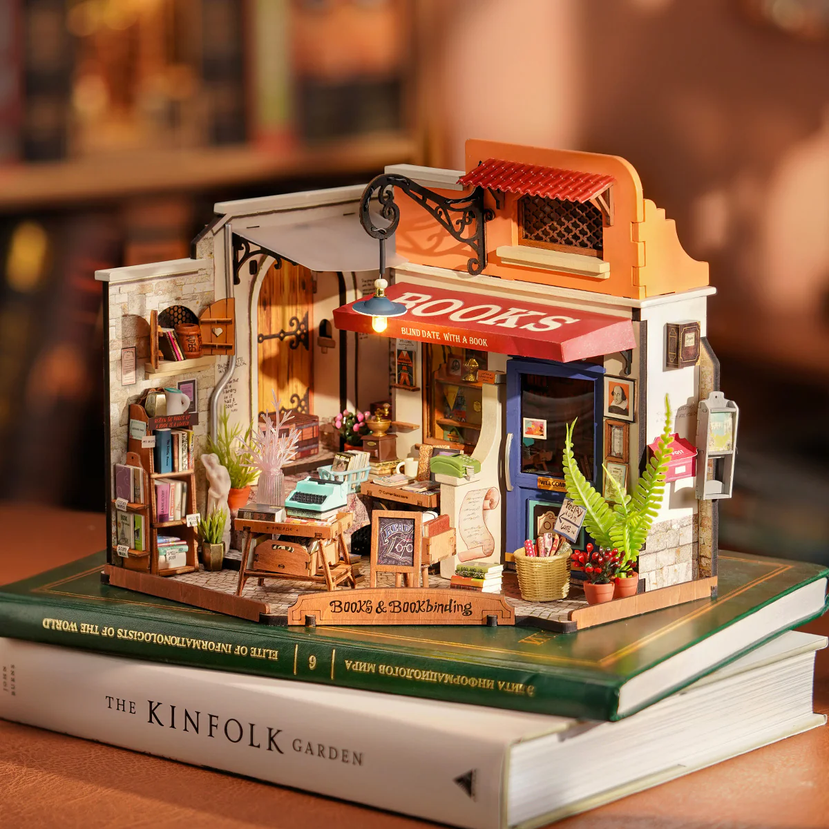 Rolife Corner Bookstore DIY Miniature House Kit DG164 - Image 3