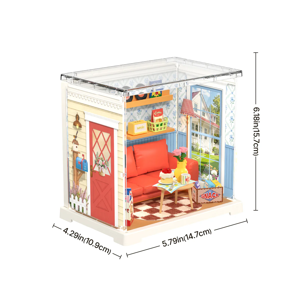 Rolife Country Blue Lounge DIY Miniature House DWS05B - Image 5