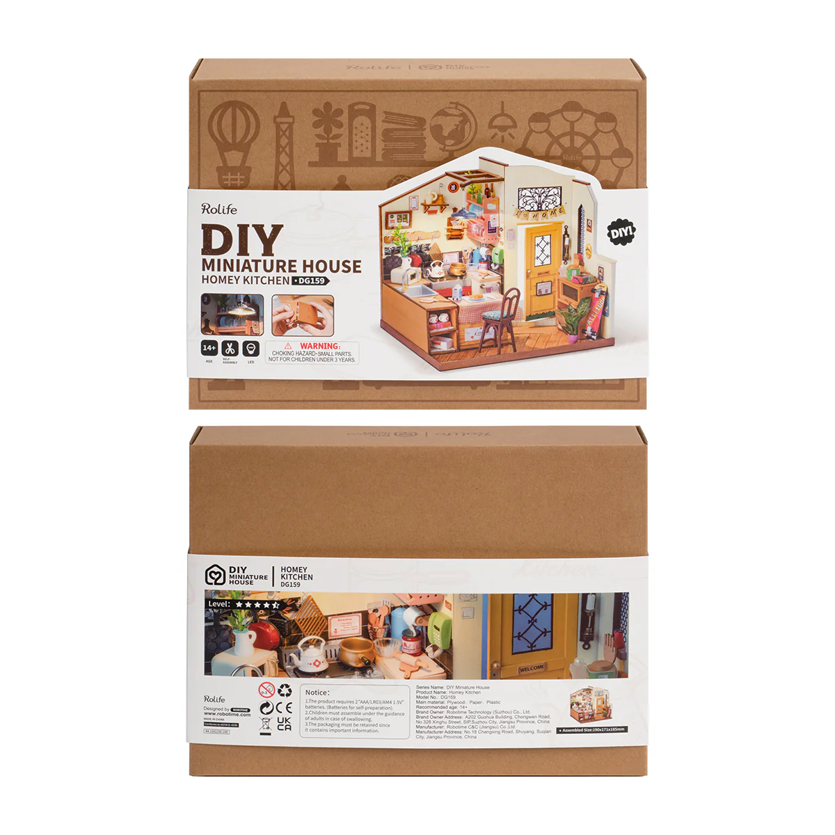 Rolife Cozy Kitchen DIY Miniature House Kit DG159 - Image 6