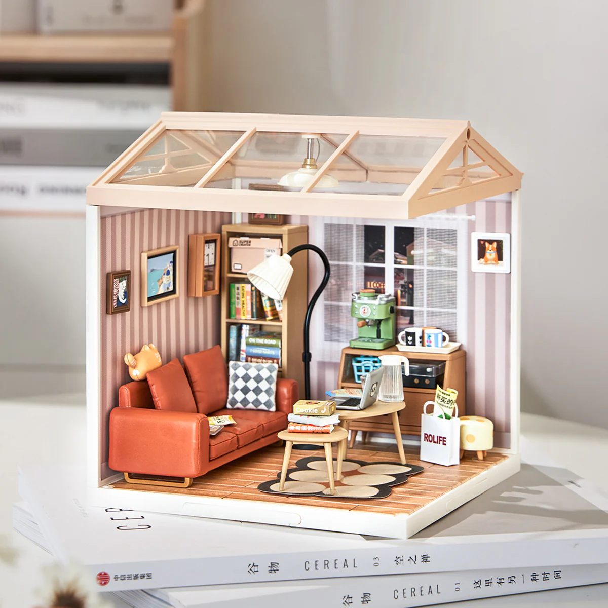 Rolife Cozy Living Lounge Super Creator Miniature House DW007 - Image 2