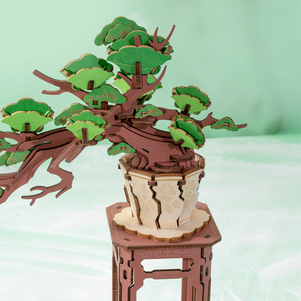 Rolife Evergreen Pine Bonsai DIY Wooden 3D Puzzle TG510 - Image 3