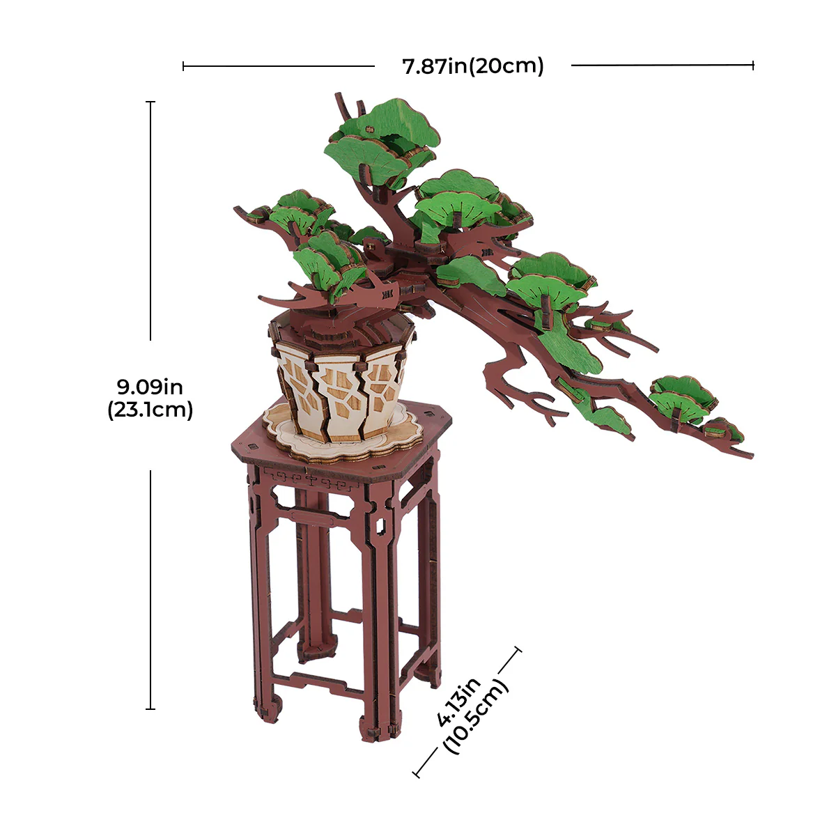 Rolife Evergreen Pine Bonsai DIY Wooden 3D Puzzle TG510 - Image 6