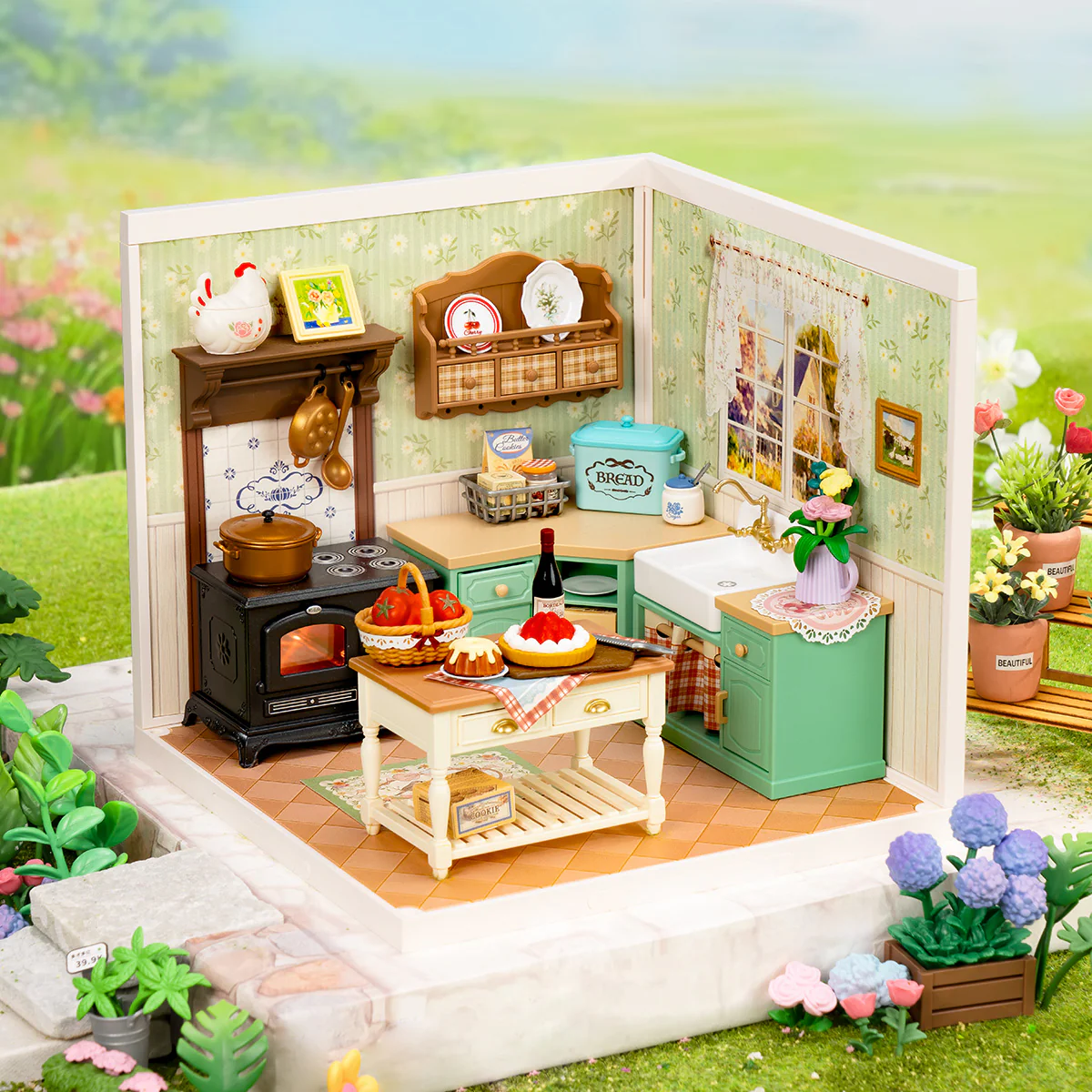 Rolife Farmhouse Kitchen DIY Miniature House DW024 - Image 4