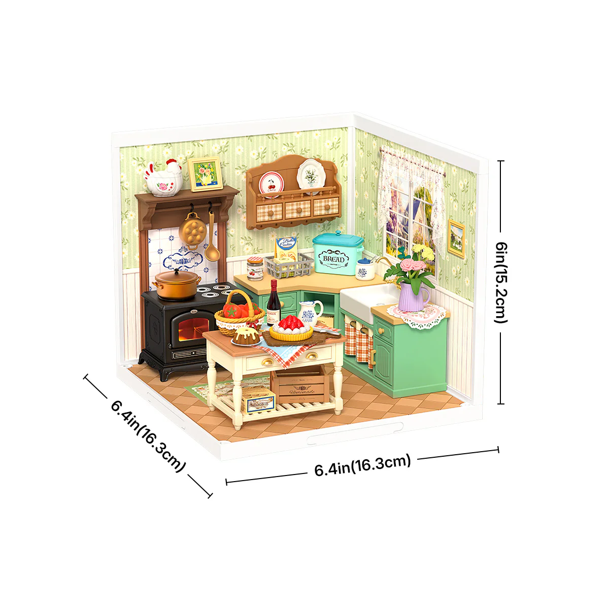 Rolife Farmhouse Kitchen DIY Miniature House DW024 - Image 7